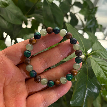 Attract Wealth & Prosperity Bracelet | Natural Stone & Wooden Beads Handmade Jewelry for Men & Women