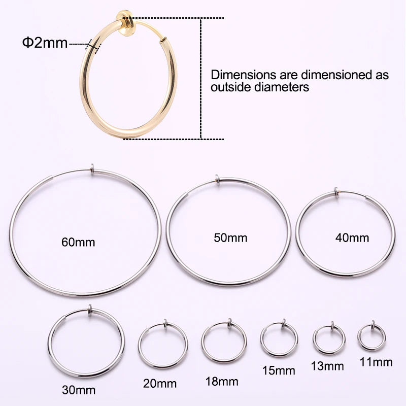 Unisex Ear Cuff Clip-On Hoop Earrings – No Piercing Required, Non-Hole Fake Earrings for Men & Women 2025 Trend
