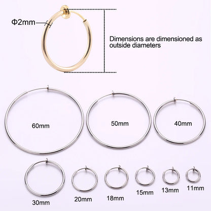 Unisex Ear Cuff Clip-On Hoop Earrings – No Piercing Required, Non-Hole Fake Earrings for Men & Women 2025 Trend
