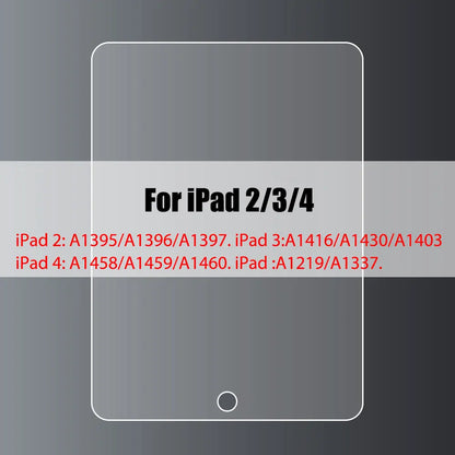 Tempered Glass Screen Protector for iPad 10.2, 9.7, 10.5, 10.9, Pro 11, New iPad 9/8/7/6/5, Air 4/3/2, Mini 2020-2022