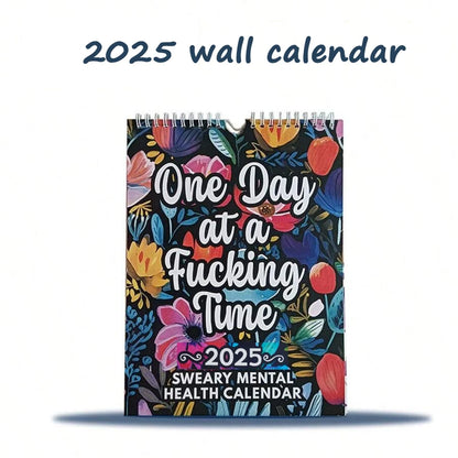 2025 'Tired-Ass Women' Funny Wall Calendar - 12 Months of Cuss Word Sayings, Unique New Year Gift for Her