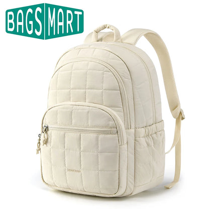BAGSMART Women's Laptop Backpack – Water-Resistant 15.6 Inch School & College Bag for Girls, Large Mochila