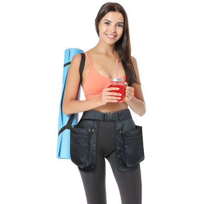 Sports Fashion Multi-Pocket Waist Bag – Zipper Closure Outdoor Travel Fanny Pack for Running, Hiking & Daily Use