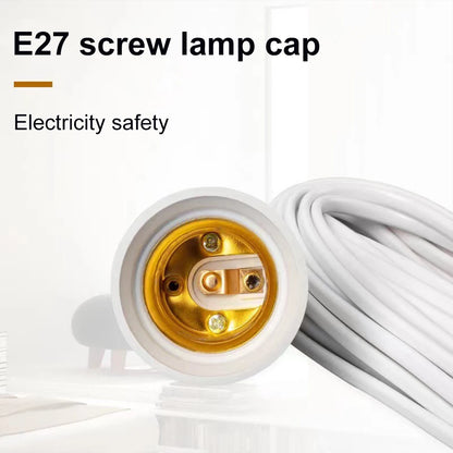 Universal Lamp Base with Switch – LED Bulb Socket Adapter E27, Screw Lamp Holder Accessories, Two Plugs Suspension Tool