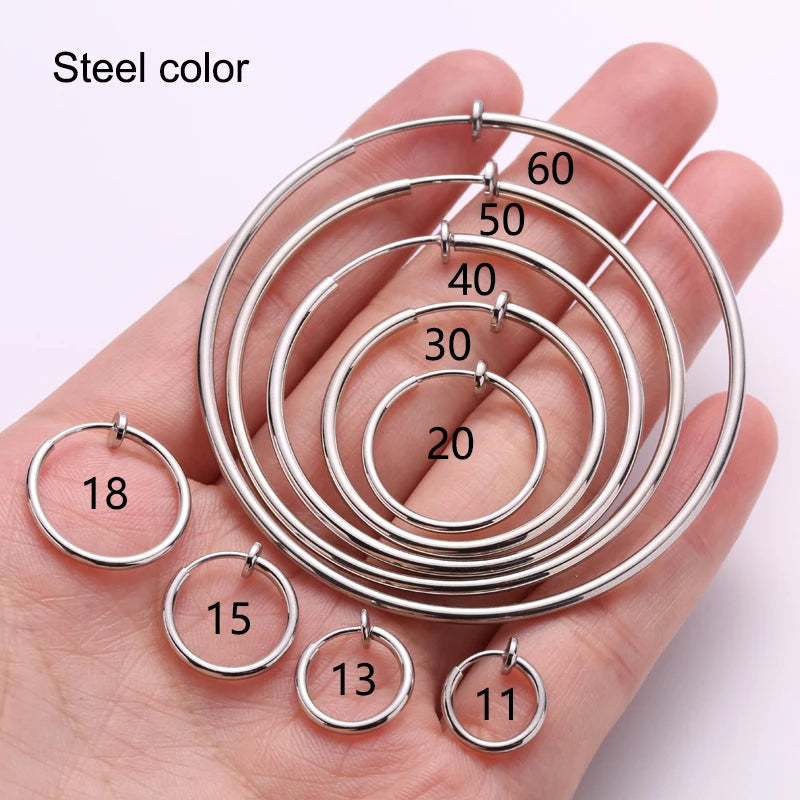 Unisex Ear Cuff Clip-On Hoop Earrings – No Piercing Required, Non-Hole Fake Earrings for Men & Women 2025 Trend