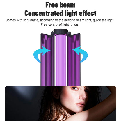 RGB LED Video Light Stick - Handheld Colorful Fill Light Wand with Barndoor for Photography and Video Lighting