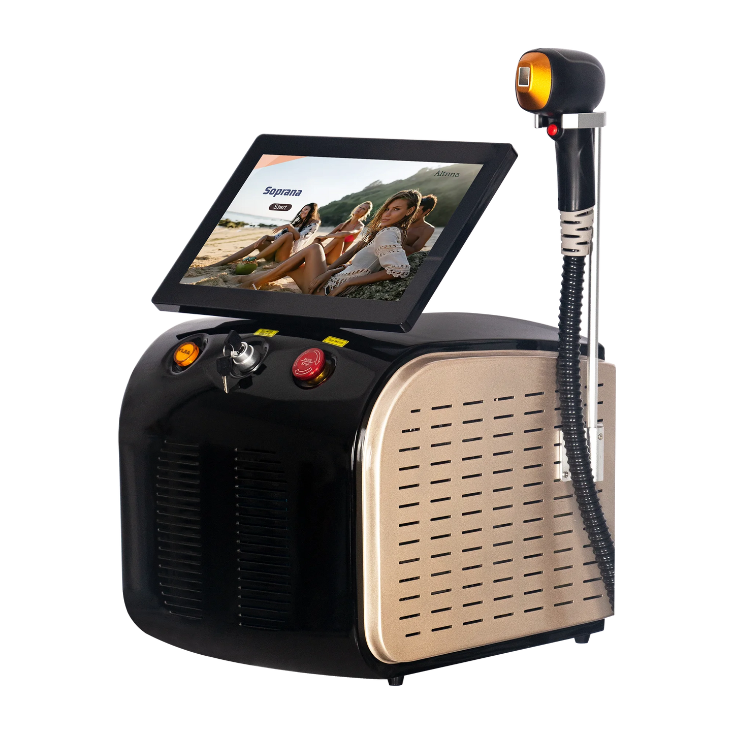 Professional Diode Ice Titanium Laser Hair Removal Machine - 3 Wavelength 755/808/1064nm, Face & Body Epilator for Salon Use