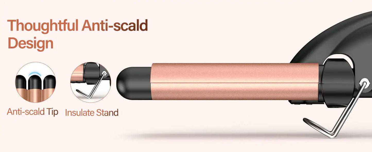 BESTOPE PRO 5-in-1 Curling Wand Set with Hair Straightener, Hair Crimper & 3 Ceramic Curling Irons