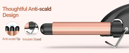 BESTOPE PRO 5-in-1 Curling Wand Set with Hair Straightener, Hair Crimper & 3 Ceramic Curling Irons
