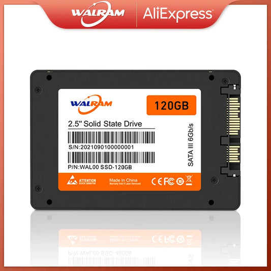 WALRAM SSD 240GB, 120GB, 480GB – 2.5" SATA3 Solid State Drive for Desktop & Laptop, Available in 128GB, 256GB, 512GB, 1TB