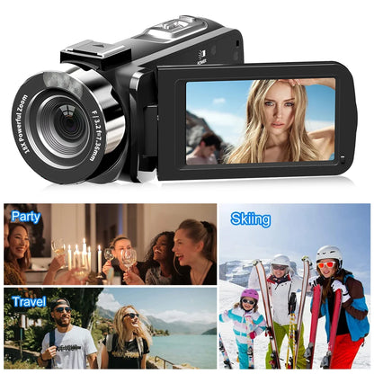 4K Digital Camera – 42MP HD with 18X Zoom & 3.0 Inch Screen | Portable Video Recorder with Flash