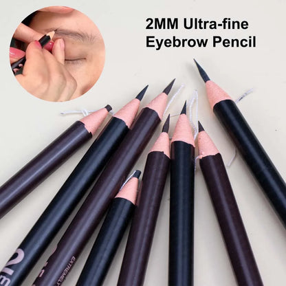 4pcs Ultra-Thin Microblading Eyebrow Pencil Set — 2mm PMU Brow Mapping Tattoo Pens