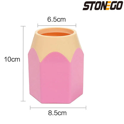 STONEGO Makeup Brush Pen Holder Vase - Stationery Storage Box for Brushes, Pencils and Accessories (Accessories Not Included)