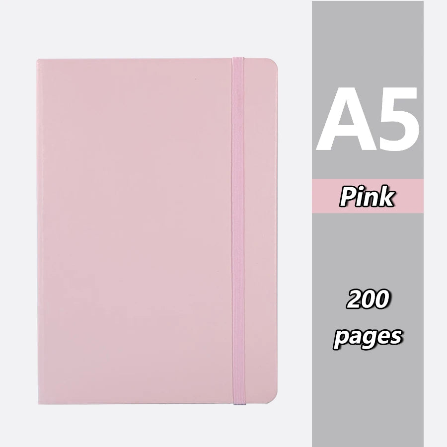 2PC Leather Notebook Set – 200-Page Lined Office Journal & Student Notepad