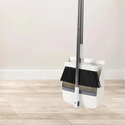 Household Broom & Dustpan Set – Durable Long-Handle Sweeping Set for Home, Office, School & Dorm