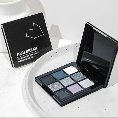 9 Shade Black Swan Eyeshadow Palette - Smoky Matte & Glitter Colors with Long Lasting Easy Blend Finish
