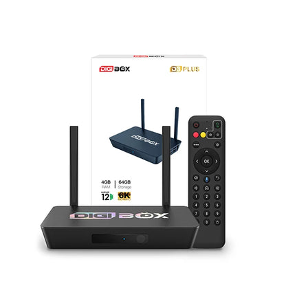 Genuine DIGIBOX D6 MAX Android TV Box — Upgraded from D3 Plus, EVPAD 11P Function, Japan & USA Version