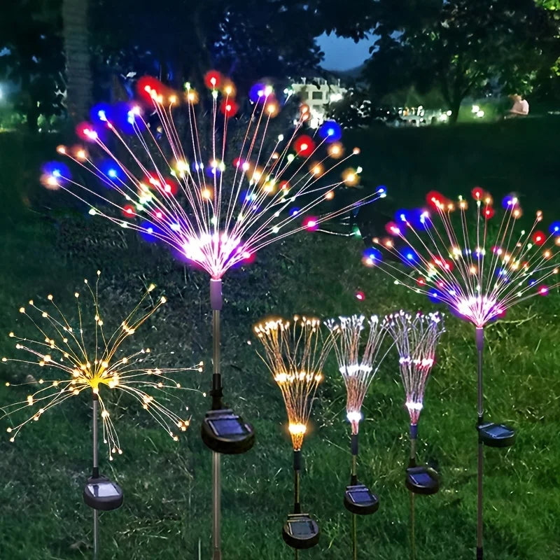 1-Pack Solar Fireworks Lights – Outdoor Holiday Lighting for Garden, Patio, Halloween, Christmas, Wedding & Wall Decor