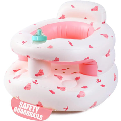 Inflatable Baby Seat with Built-In Air Pump – Portable Wraparound Infant Support Chair for Babies 6–12 Months Learning to Sit