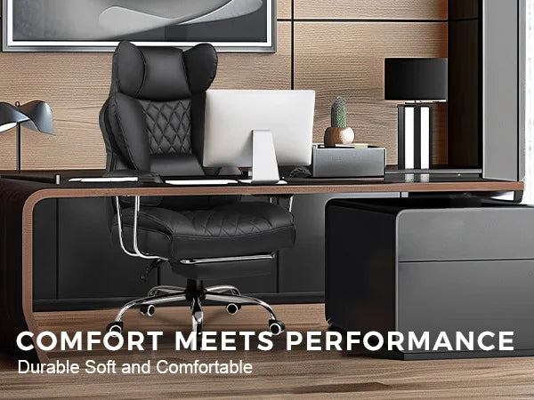 Big and Tall Gaming Chair with Ergonomic Lumbar Support and Footrest Office Chair
