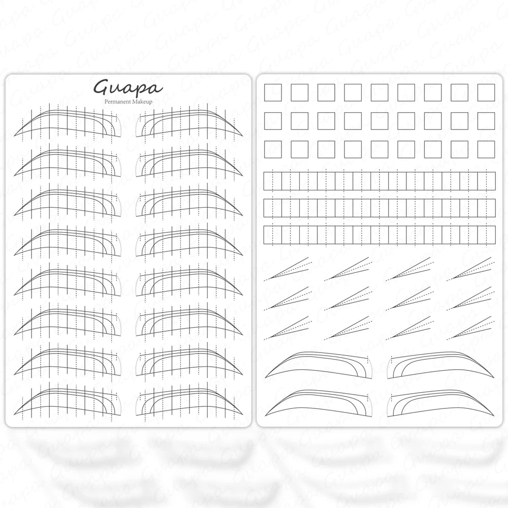 Microblading Practice Skin Sheets — Eyebrow Segment Tip Joint Texture for Semi-Permanent Makeup Training