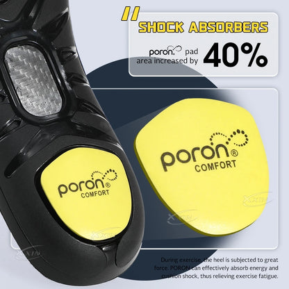 Carbon Fiber Heel Support Insoles - Poron Arch Support Shock Absorbing Pain Relief Shoe Inserts