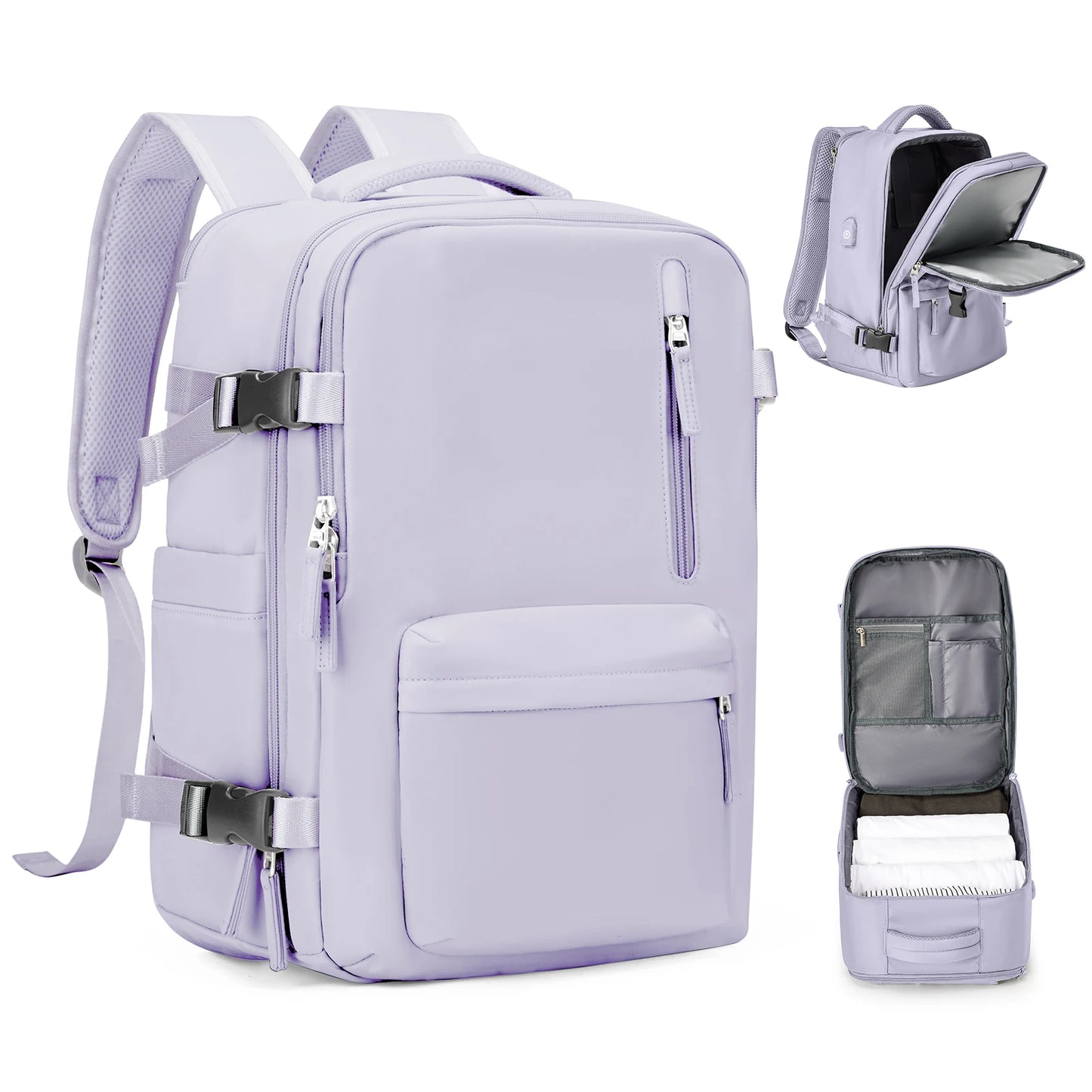 Women's Cabin Travel Backpack - Large Capacity, Water-Resistant Laptop Bag 45x36x20 cm, Fits EasyJet and Ryanair Carry-On Dimensions