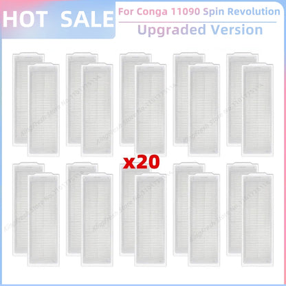 Replacement Parts Kit for Cecotec Conga 11090 / 13090 Spin Revolution Vacuum – Roller, Brushes, HEPA Filter & Mop
