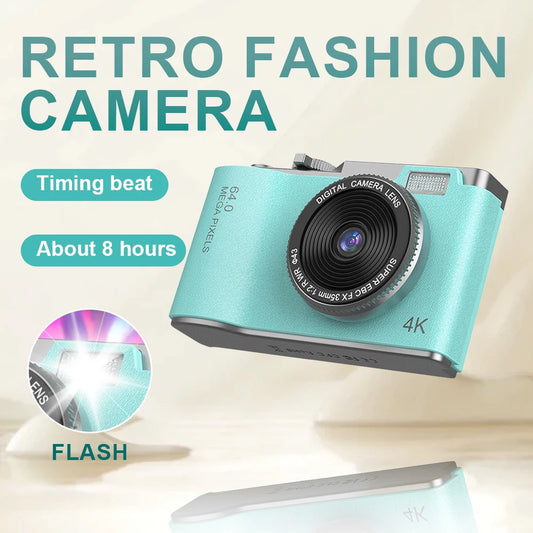 4K Digital Camera – 64MP Photography & Video Camcorder for Kids, Adults & Beginners | Rechargeable with 2.4 Inch Screen