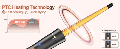 BESTOPE PRO 5-in-1 Curling Wand Set with Hair Straightener, Hair Crimper & 3 Ceramic Curling Irons