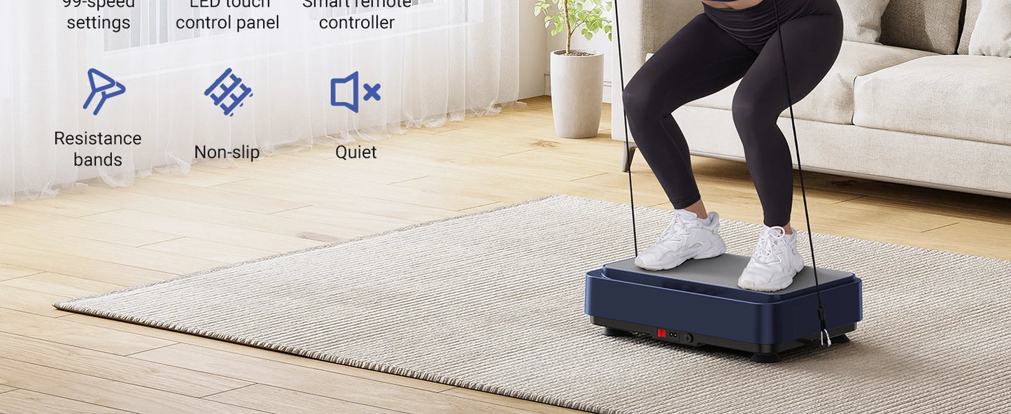 MERACH Vibration Plate Exercise Machine – Lymphatic Drainage, Pain Relief, Sleep Aid, Fat Burning & Weight Loss Vibration Plate
