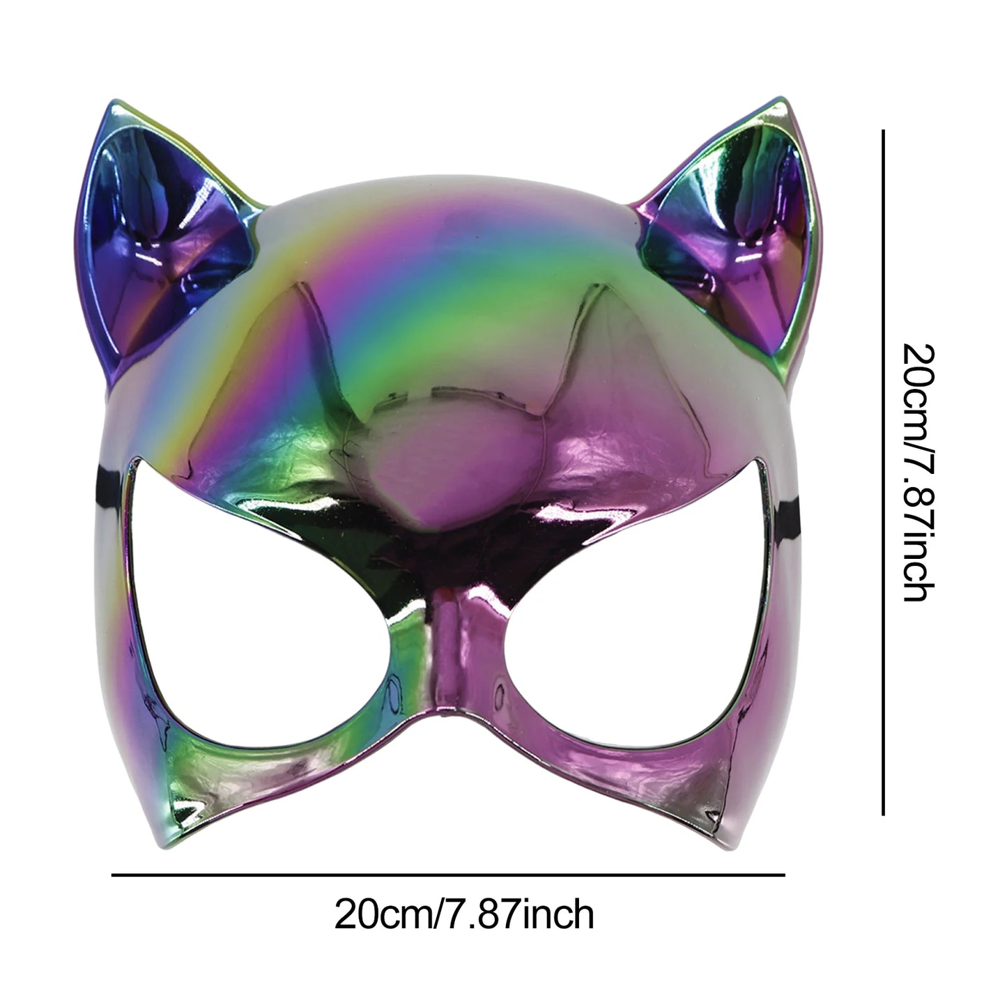 Cat Mask Costume - Animal Cosplay Face Cover for Halloween Parties & Festivals