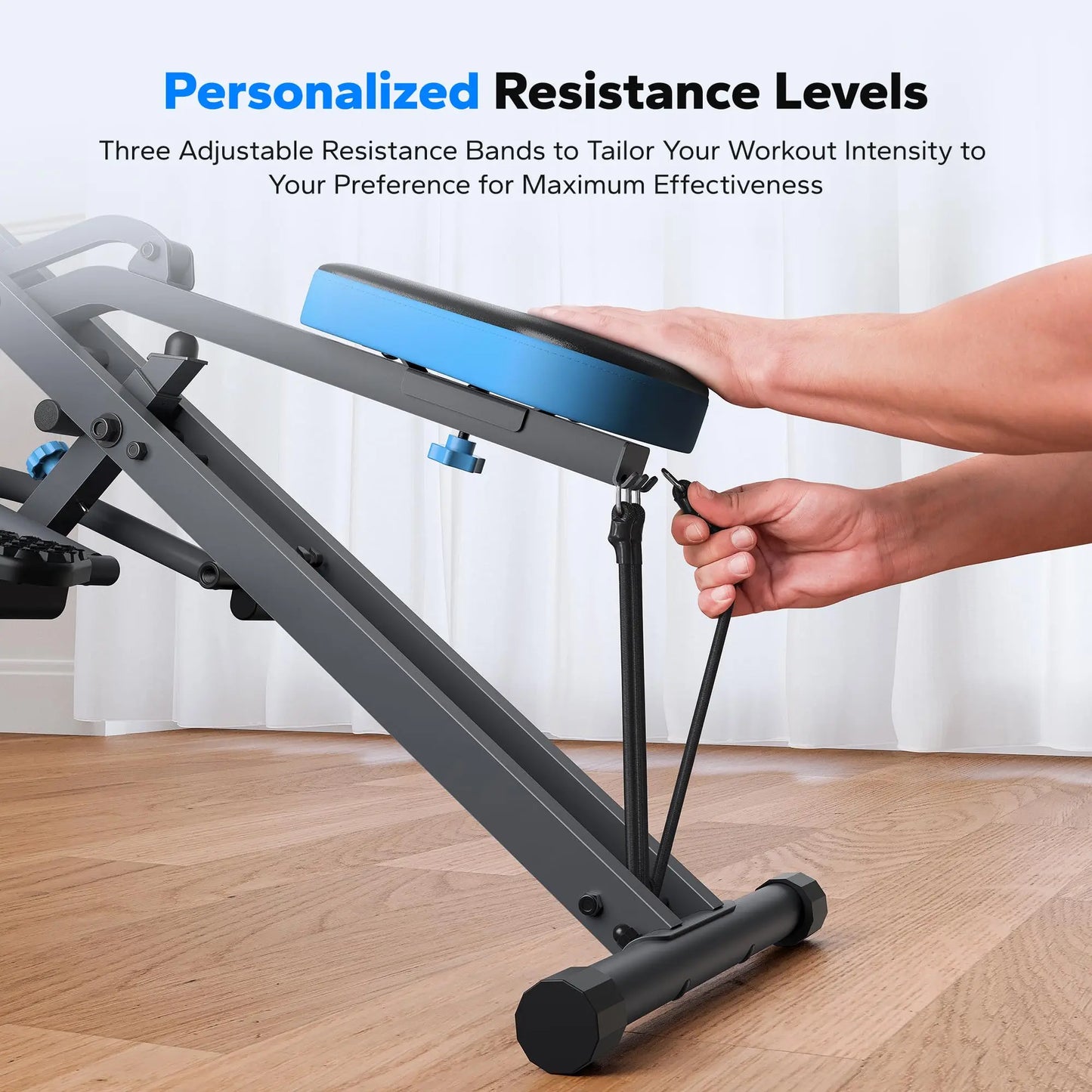 MERACH 2 in 1 Squat Rowing Machine – Foldable Glute Trainer & Leg Exercise Equipment, Easy Setup for Home Fitness
