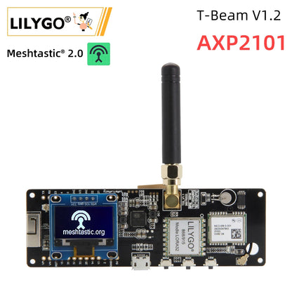LILYGO TTGO T-Beam V1.2 Meshtastic LoRa Development Board - ESP32 GPS WiFi BLE OLED 433/868/915/923MHz with AXP2101