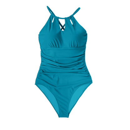 CUPSHE Lace-Up Back One-Piece Swimsuit – Sexy Cut-Out Backless Monokini Swimwear for Women, 2023 Beach & Bathing Suit