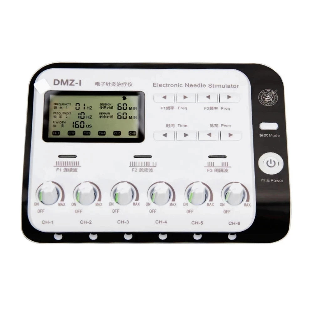 6-Output Channel TENS Muscle Electrostimulator - Physiotherapy Body Massager, Electroacupuncture Needle Patch Machine