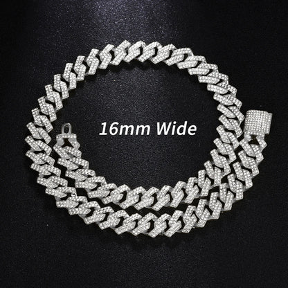 Gold Color Cuban Chain Watch for Men - Hip Hop Miami Curb, Iced Out Rhinestones, Bling Rapper Necklace, Watch & Bracelet Jewelry