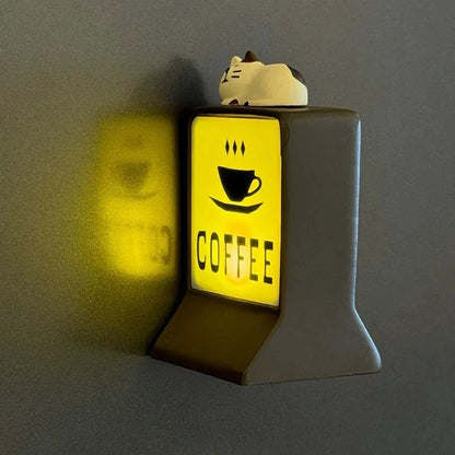 Coffee Shop Magnetic Fridge Stickers – Creative 711 Luminous Light Box, Convenience Store Light Sign & Home Decor Ornament