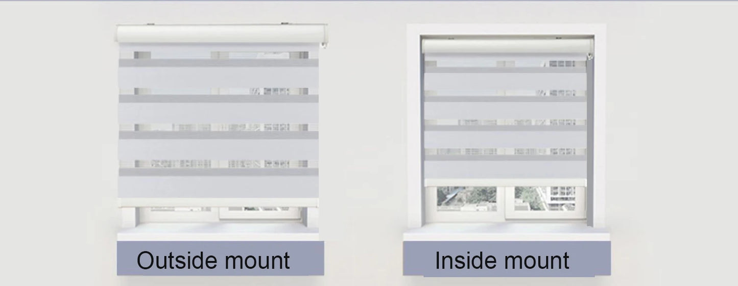 Decopedia Custom Made Zebra Blinds – Motorized Roller Blackout Day & Night Window Blinds for Sliding Doors