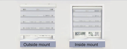 Decopedia Custom Made Zebra Blinds – Motorized Roller Blackout Day & Night Window Blinds for Sliding Doors
