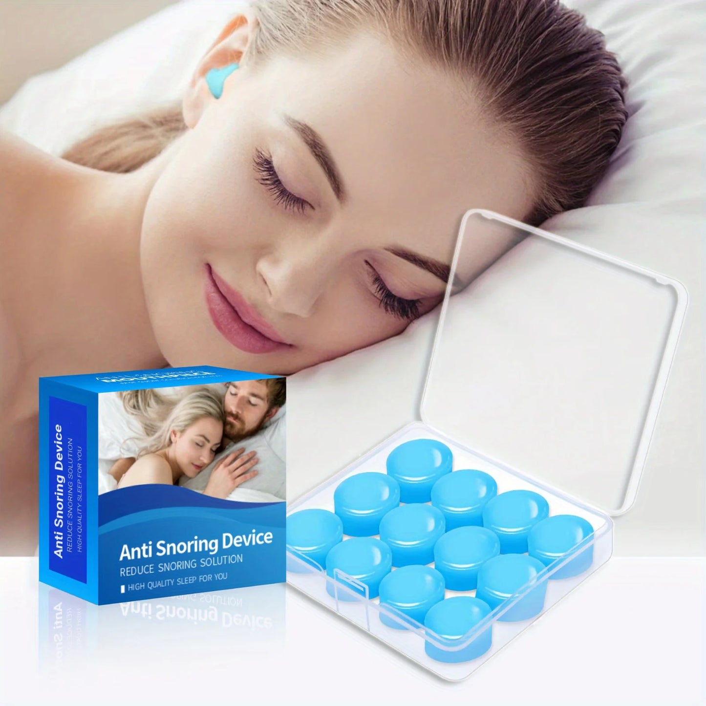 12PCS Moldable Silicone Earplugs – Reusable Noise-Cancelling Ear Plugs for Sleeping, Concerts, Swimming, Shooting, Snoring & Airplane