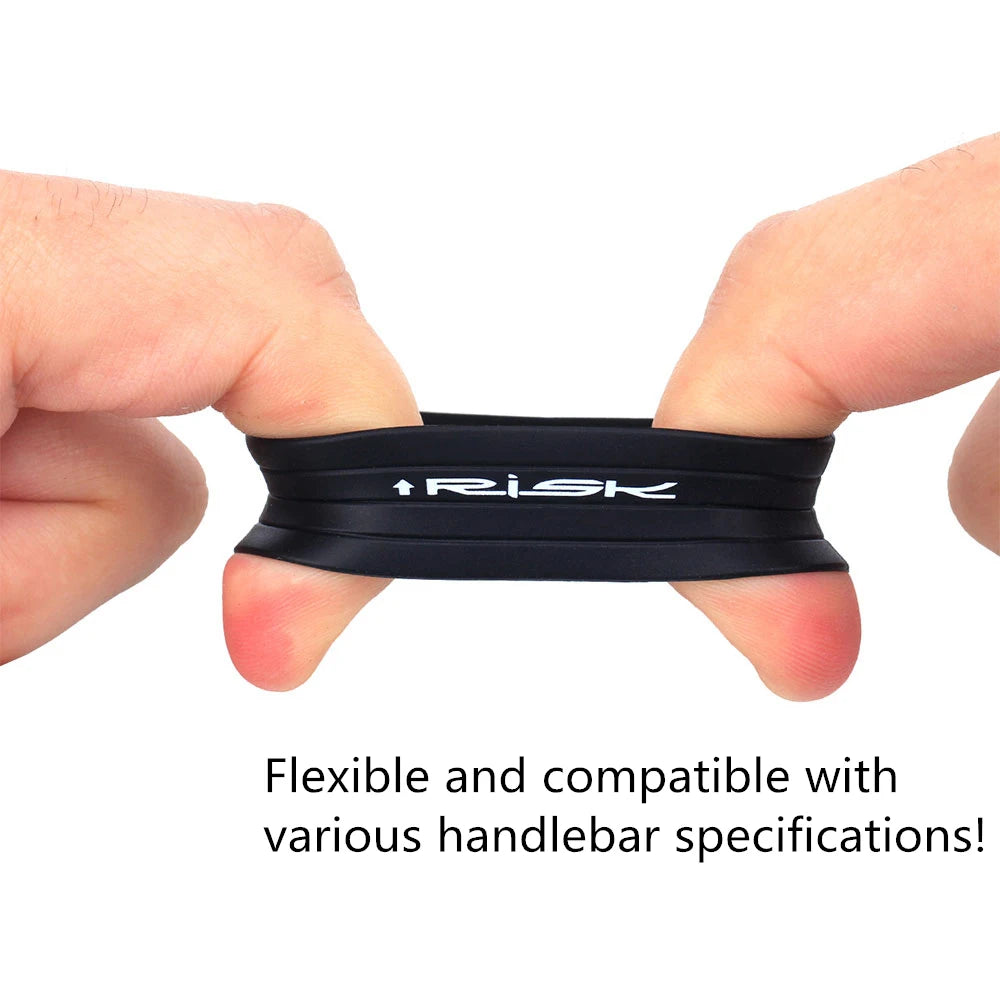 2pcs RISK Bicycle Handlebar Strap Tape – Silicone Anti-Slip Rubber Rings for Bike Grip Fixing