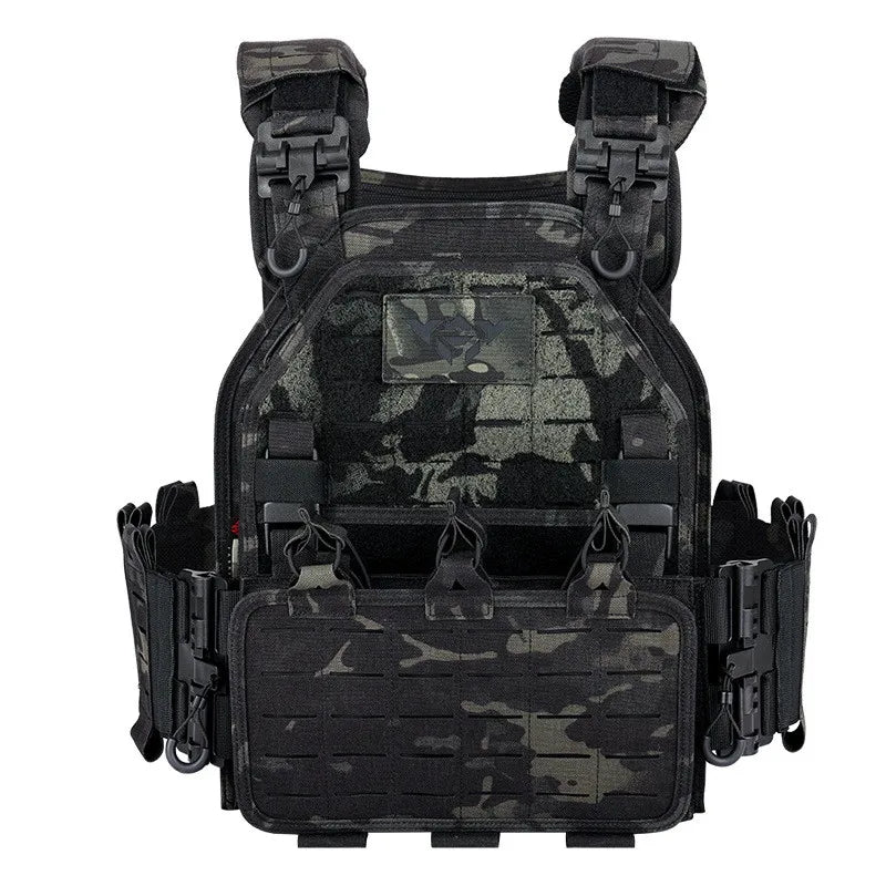 YAKEDA ATFG MOX CAMO Tactical Plate Carrier – Lightweight, Quick Release, 1000D Nylon MOLLE Vest for Combat & Hunting