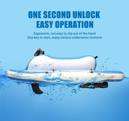Remote Control Electric Motorized Inflatable Jet Ski Boat – Floating Water Motor Boat with Electric Underwater Scooter