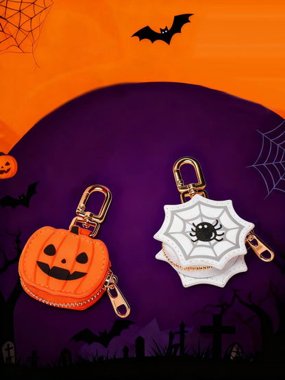 Halloween Pumpkin Coin Purse - Cute Mini Pendant Keychain Bag & Gift Accessory