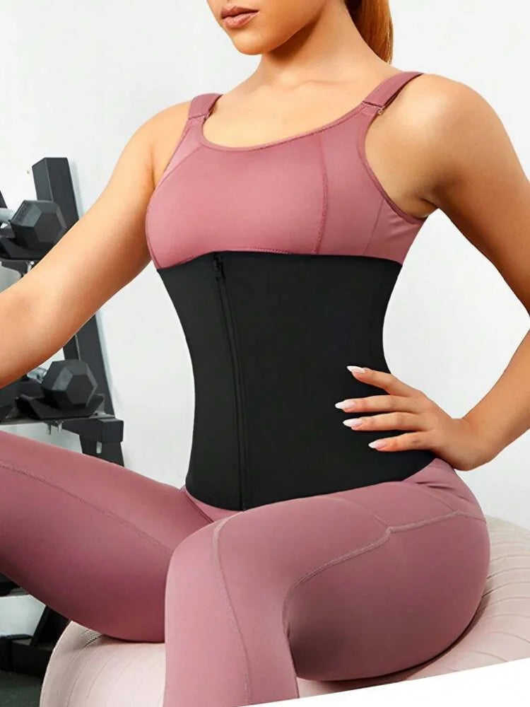 Women's Waist Trainer Belt - Tummy Control Body Shaper with Sweat Workout Waist Trimmer Girdle for Fitness