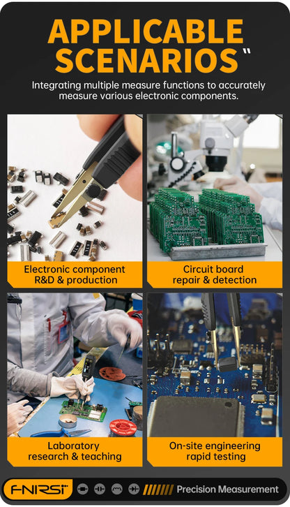 FNIRSI LCR-ST1 Mini Smart Tweezer – LCR, ESR, Resistance & Capacitance Tester for SMD Components