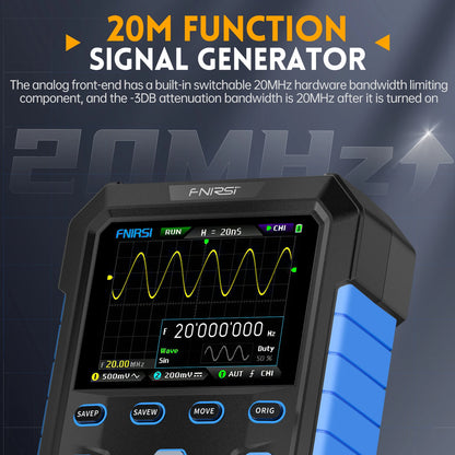 FNIRSI DPOX180H Digital Oscilloscope - 180MHz Dual-Channel Handheld Scope with Signal Generator and Fluorescent Display