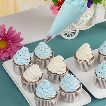 Cake Decorating Tools Kit – Pastry Turntable, Piping Nozzles, Bags & Icing Scraper Set for Baking