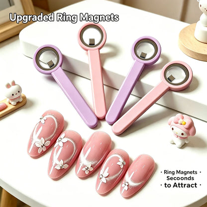 Circular Cat Eye Magnet Stick - Halo Effect Magnetic Tool for UV Gel Nail Art & Manicure